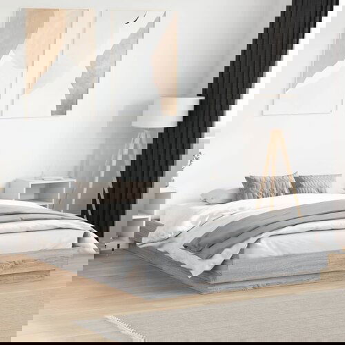 Furnova Posteljni okvir z LED diodami siva sonoma 160x200 cm, (21938400) Slike