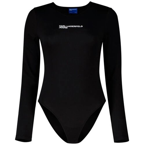 Karl Lagerfeld Bodiji A4w17017 Klj Bodysuit Crew Neck Črna Cene