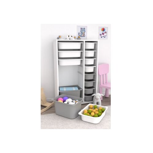 Hanah home vi&amp;scaron;enamenska polica rine 2D4K8U white grey Slike