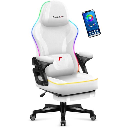 Huzaro gejmerska stolica force 4.6 rgb white mesh smart Cene