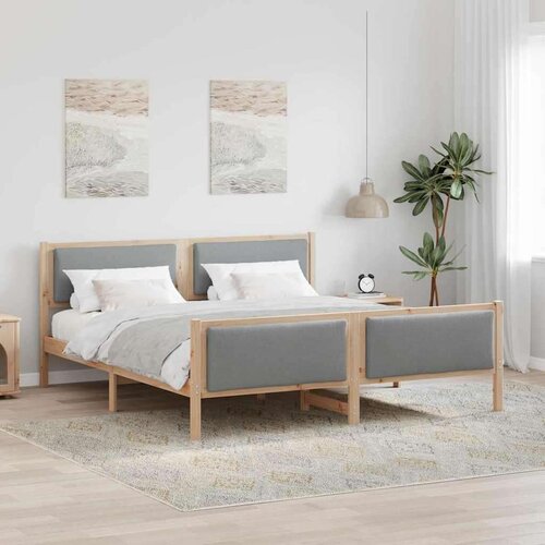  Okvir za krevet Svijetlo siva 180 x 200 cm tkanina Cene