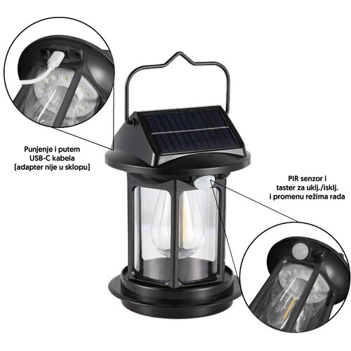  Solarna lampa sa senzorom pokreta Slike