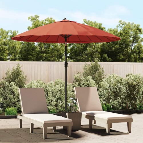 vidaXL Vanjski suncobran s aluminijskim stupom 270 cm terakota Cijene