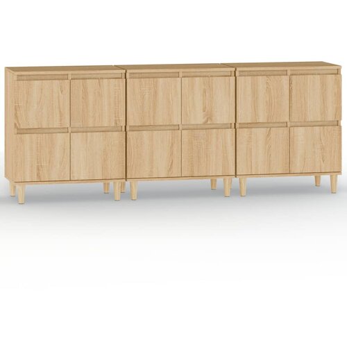  Komoda 3 kom boja hrasta sonome 60x35x70 cm konstruirano drvo Slike