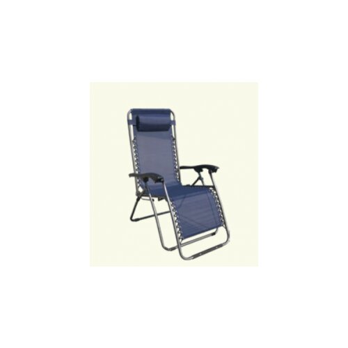 Messina baštenska stolica podesiva sa jastukom metalna plava 055681 Slike
