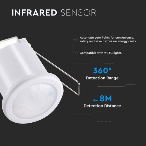  Ugradni pir senzor pokreta 360&amp;deg; 400W/230V, beo Slike