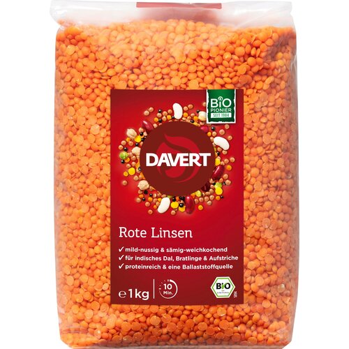 Davert Bio crvena leća - 1.000 g Cijene