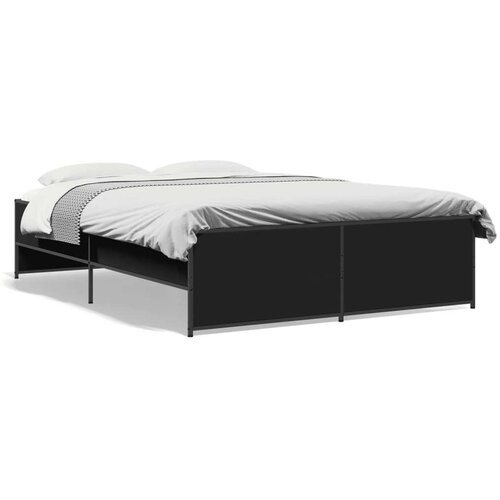  Okvir kreveta crni 120 x 200 cm od konstruiranog drvo i metal Cene