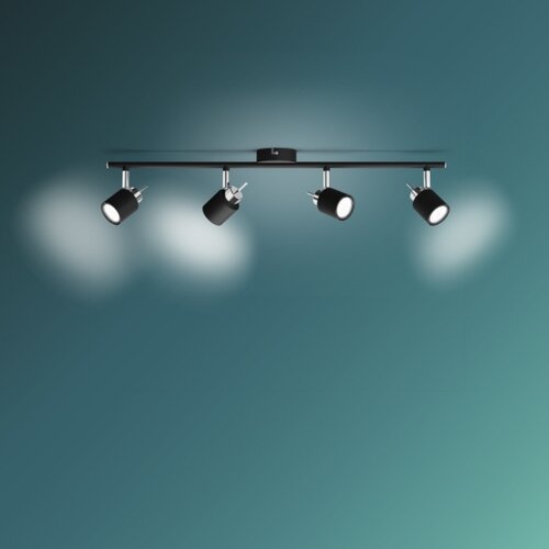 Philips meranti spot svetiljka crna 4x35W Slike