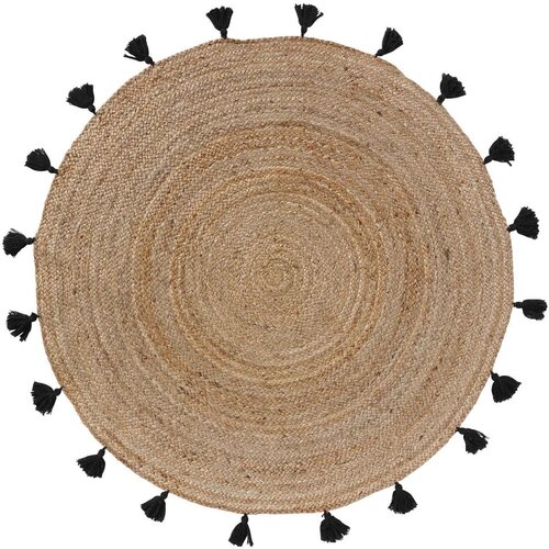 Douceur d int&amp;eacute;rieur Crni/u prirodnoj boji okrugli tepih &amp;oslash; 120 cm Shira &amp;ndash; Slike