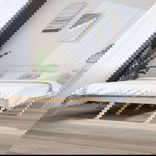  Za krevet od masivne borovine bijeli 120 x 200 cm Cijene