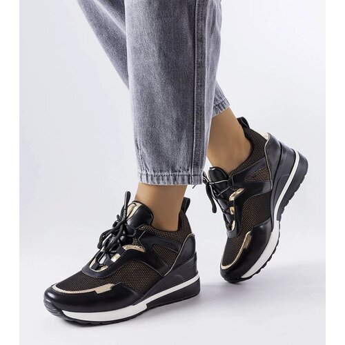 Gemre Black and gold wedge sneakers Vinceza Slike