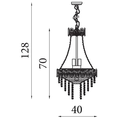 Searchlight 1611-6SB - Luster na lancu LOUIS PHILLIPE 6xE14/60W/230V Slike