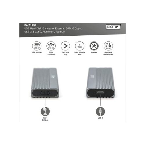 Digitus eksterno kuci&amp;scaron;te za ssd za M.2 Gen2 DA-71154 Slike