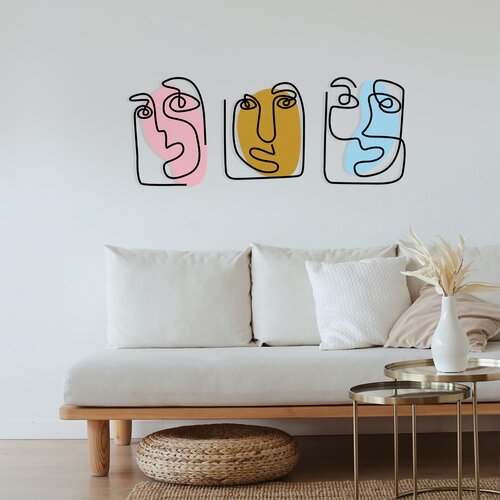 Atelier Del Sofa zidna dekoracija Kubizm 29, 121x48 cm, &amp;Scaron;arena Slike