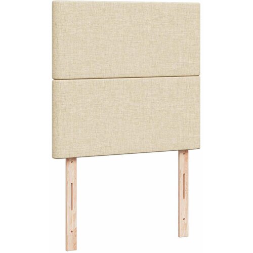  Otomanski okvir kreveta s madraca krem 80x200cm od tkanine Slike