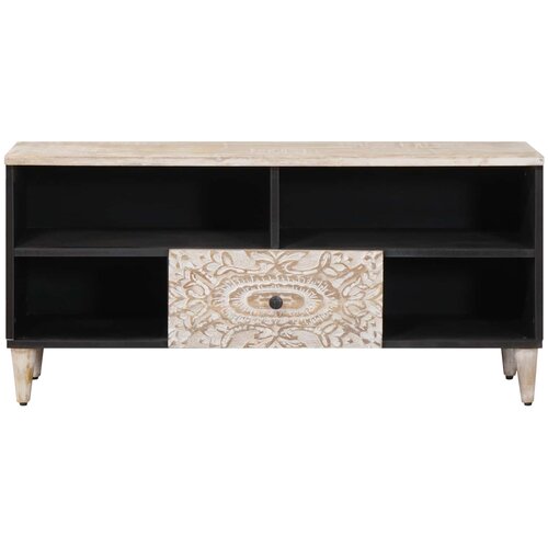  ormar s ladicama Bijelo 100 x 33,5 x 46 cm Čvrsto drvo manga Slike