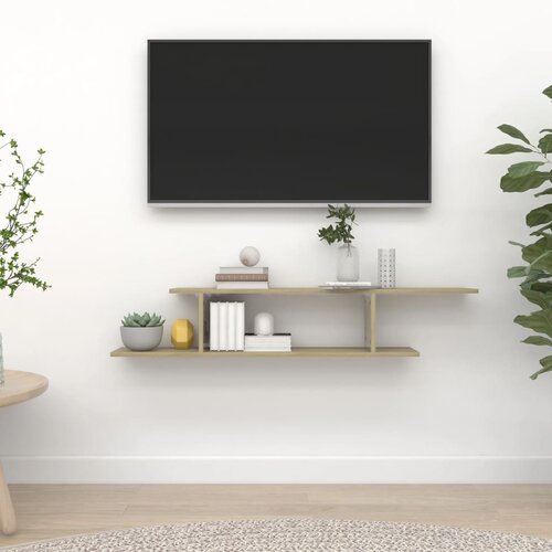 vidaXL zidna TV polica boja hrasta sonome 125 x 18 x 23 cm od iverice Cijene