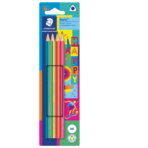Olovka GRAFITNA HB NORIS HAPPY TROKUTASTA PK4 STAEDTLER 118 BK4 HA BLISTER * DO ISTEKA ZALIHA Cijene