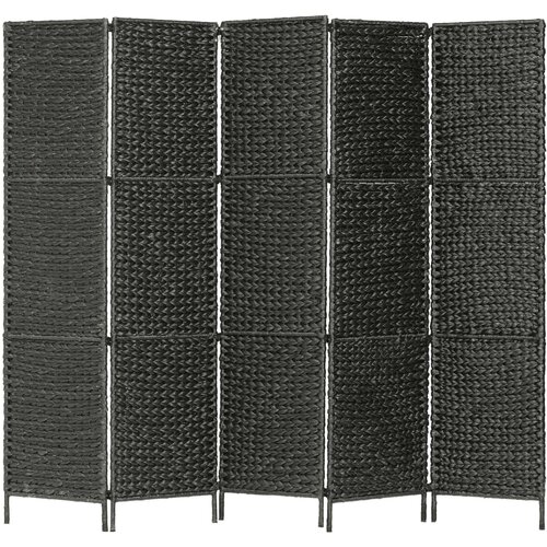 VidaXL Paravan 5-delni 193x160 cm vodna hijacinta črn Slike