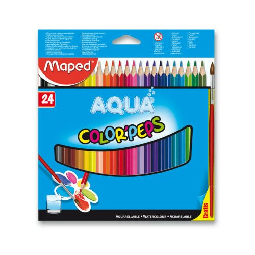 Maped Drvene bojice Aqua Color Peps/ set 1/24 + četkica Slike