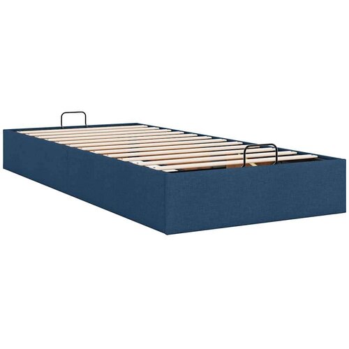 VidaXL otomanski okvir kreveta bez madraca plavi 80x200 cm od tkanine Slike