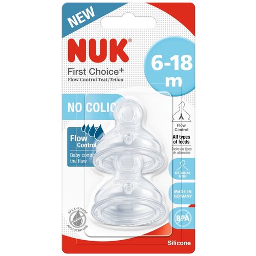 Nuk sisač silikon FC Y protok, 6-18m, 2 kom Multicolor Cijene