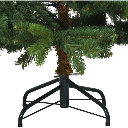  Umjetno božićno drvce s nogom Zelena 120 cm PVC, PE i čelik Slike