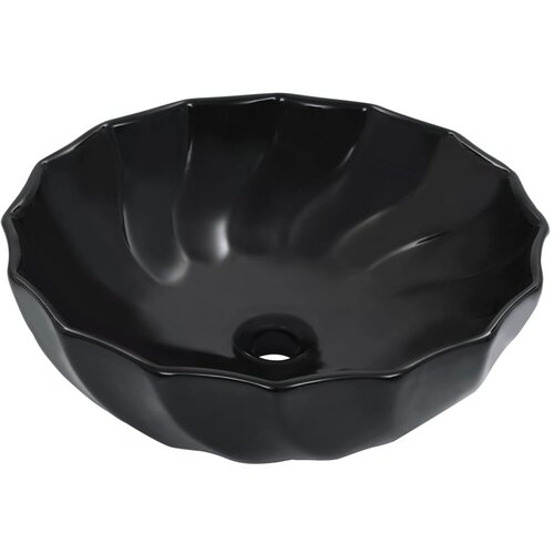 The Living Store Umivalnik 46x17 cm keramičen črn - Umivalnik, (21750167) Cene