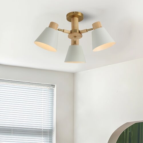 Brilagi plafonski luster lund wood 3xE27/40W/230V prečnik 50 cm drvo Slike