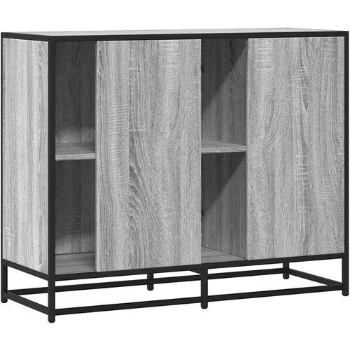 VidaXL Komoda Siva Sonoma 92x35x76 cm Konstruirano drvo Slike