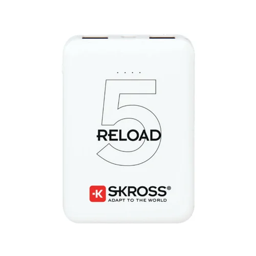 Skross Reload 5 powerbank (rezervna baterija) 5000 mAh li-ion bijela prikaz statusa