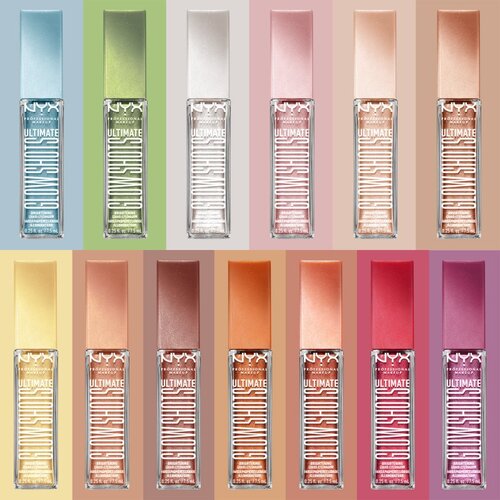 NYX Professional Makeup Ultimate Glow Shots ble&amp;scaron;čeča tekoča senčila za oči odtenek 08 Twisted Tangerine 7,5 ml Slike