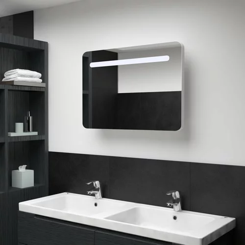 vidaXL LED kopalniška omarica z ogledalom 80x9,5x55 cm, (20580144)