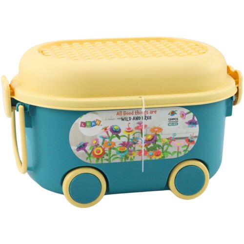 Lean Toys komplet kock za sestavljanje z motivom cvetličnega vrta Slike