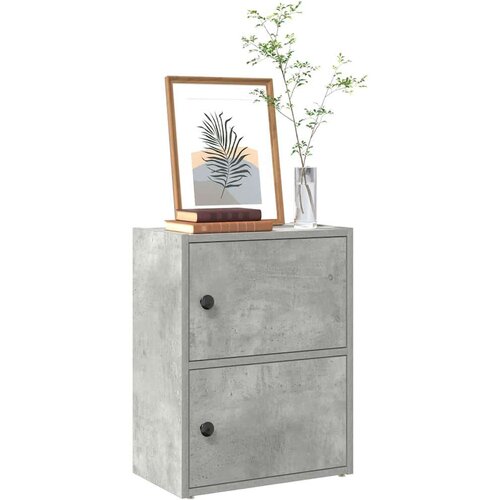 VidaXL Regal za knjige boja betona 40x24x52 cm konstruirano drvo Slike