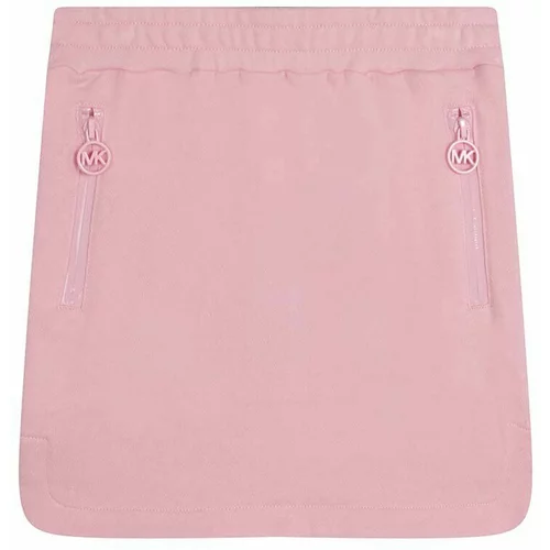 Michael Kors Dječje pamučna haljina boja: ružičasta, mini, ravna