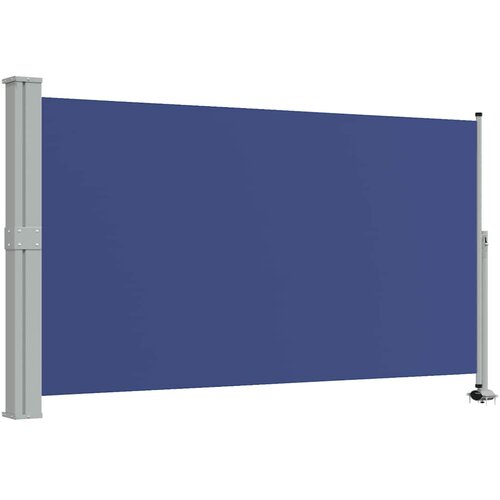  Uvlačiva bočna tenda za terasu 140 x 300 cm plava Slike