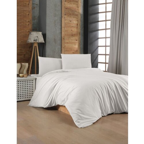  white ranforce super king quilt cover set (fr) Cene