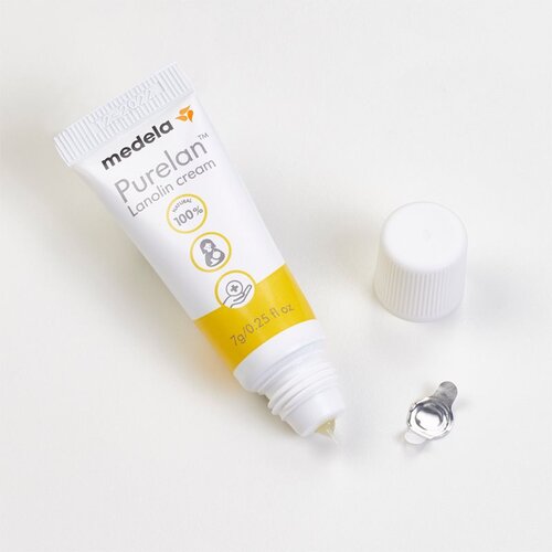 Medela Purelan&amp;trade; lanolinska mast za bradavice 7 g Slike
