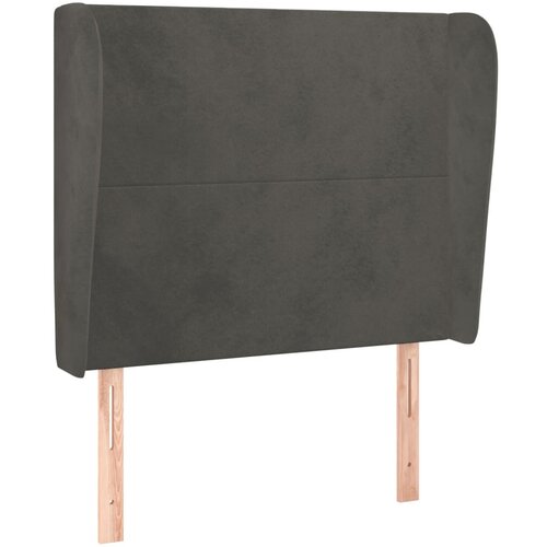 Maison Chic Vzglavna omarica - Nočna omarica - Posteljna omarica z ušesi temno sivo 93x23x118/128 cm žamet, (21709931) Cene