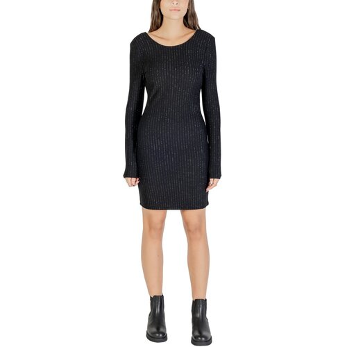 Jacqueline De Yong Kratke obleke Jdymary L/S Lurex Openback Dress Jrs Dia 15359902 Črna Cene