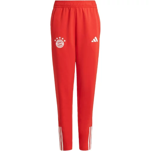 Adidas Športne hlače 'FC Bayern München Tiro 23' oranžno rdeča / bela