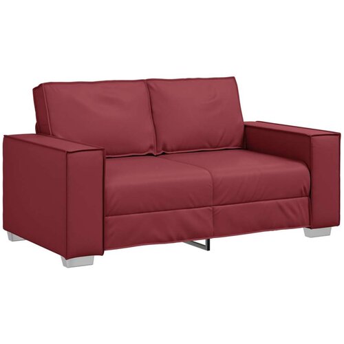  Dvosjed Sofa Vino Crvena 120 cm Umjetna Koža Slike
