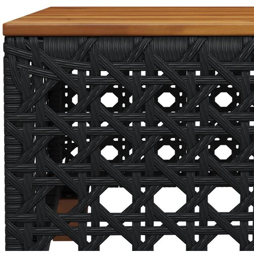  7-dijelni set vrtnih sofa od poliratana s jastucima crni Crna 55 x 55 x 36 cm Slike