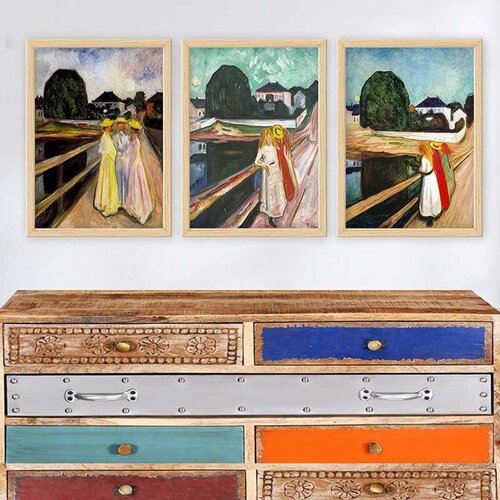 Wallity Set uramljenih slika 3NTC_UN106518436, 3 Dela Cene