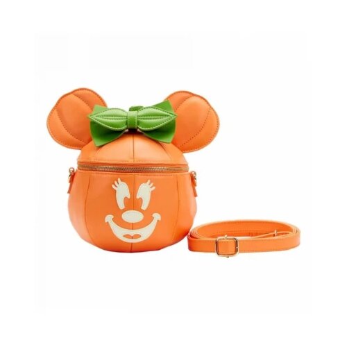 Loungefly Disney Glow Face Pumpkin Minnie Figural Crossbody Bag Cene