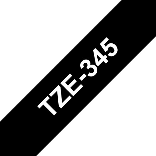 Brother Tze-345 združljiv laminirani trak - 18 mm x 8 metrov bel/črn, (21405696) Cene