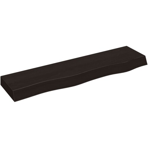 Maison Chic Stenska polica - Viseča Polica temno rjava 80x20x6 cm trdna hrastovina, (21784812) Cene