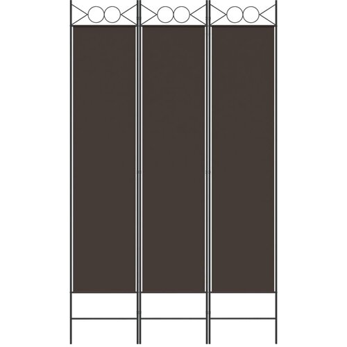  pregrada s 3 panela smeđa 120 x 200 cm od tkanine Slike